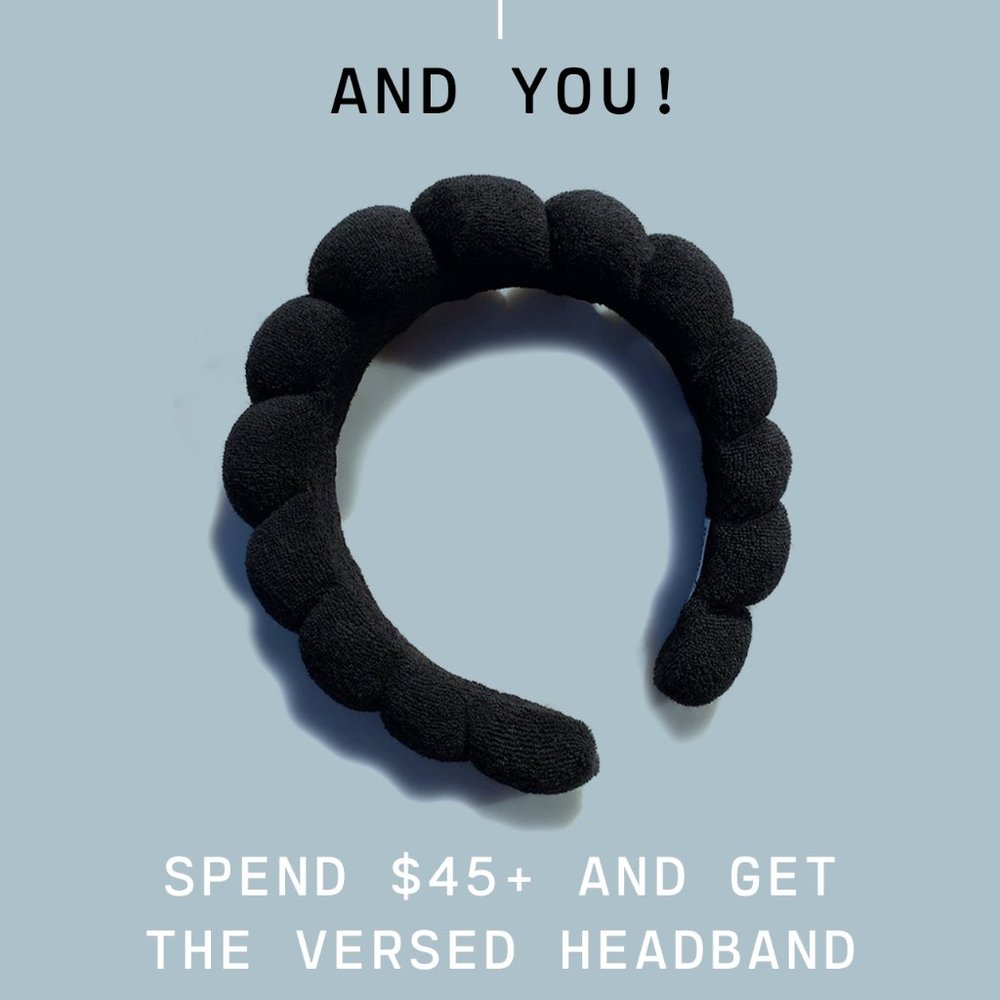 Versed Skincare Limited Edition Headband in BLACK